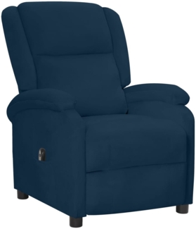 vidaXL Relaxsessel Elektrisch Blau Samt [3098403]