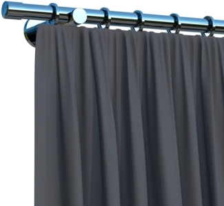 indeko Gardinenstange Linz, Ø 20 mm, 1-läufig, Wunschmaßlänge, mit Bohren, verschraubt, Stahl, Komplett-Set inkl. Montagematerial