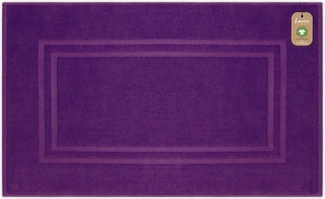 Lavea Badematte Bali, Höhe 3 mm, rutschhemmend, beidseitig nutzbar, strapazierfähig, fußbodenheizungsgeeignet, waschbar, schnell trocknend, Bio-Baumwolle, rechteckig, hochwertiger und nachhaltiger Premium Duschvorleger – saugstarke Faser