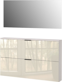 GERMANIA Garderoben-Set Valega, (2-St), inkl. Schuhschrank mit Glasfronten und Spiegel