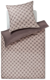 JOOP! Bettwäsche Cornflower Double 4083 17 Taupe Mako Satin 155 x 220 + 80 x 80 cm