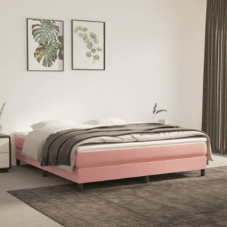 vidaXL Taschenfederkernmatratze Rosa 160x220x20 cm Samt 4016629