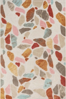 TaraCarpet Teppich TaraCarpet In und Outdoor Teppich Fantasy Stone, rechteckig, Höhe: 5 mm, Steine abstrakt grau Wohnzimmer Balkon Terrasse Esszimmer 160X230