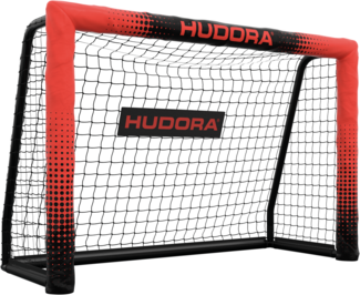 Hudora 'Pro Tect 120 Advanced' Fußballtor, Stahlrohrrahmen mit EPE-Schaumstoff ummantelt, Rot / Schwarz, 120x80 cm