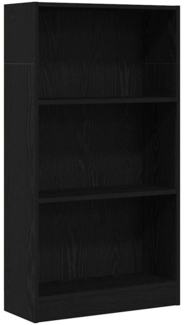 vidaXL Bücherregal Schwarz Eichen-Optik 60x24x109 cm Holzwerkstoff 862455