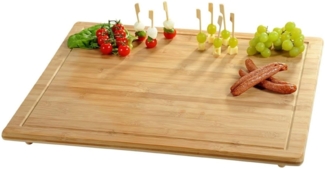 Kesper | XXL Schneideplatte | Abdeckplatte extra groß | 56 x 50 x 4 cm | Backbrett | FSC Bambus | ideal auch Schneideplatte oder Hackbrett