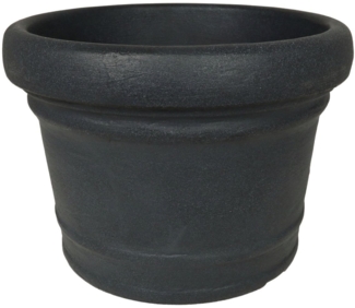 Heimwerkercenter Pflanzkübel MePla Blumentopf Monza ø30 cm, Anthrazit, frostfester Kunstoff