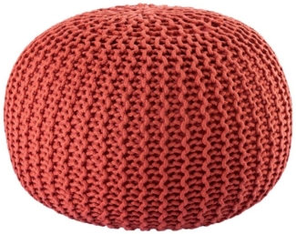 Pouf PREMIUM ø45cm Sitzhocker Strickpouf Innen Terrasse Pool Garten nachhalti...