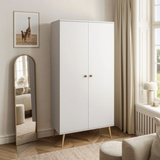 Lookway Kleiderschrank HARMONY zweitüriger Schrank mit Kleiderstange