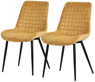 ML-DESIGN Stuhl Esszimmerstühle mit Rückenlehne moderne Design Lounge Küchenstühle (2 St), Polsterstuhl Esstischstühle 2er Set Küchenstuhl Samt