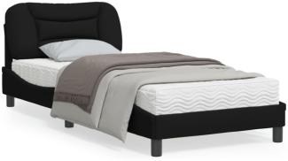 vidaXL Bettgestell ohne Matratze "Hvar" Schwarz 90x190 cm Stoff 3207739