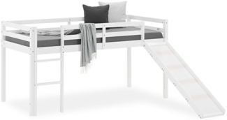 Halbhochbett Spielbett Kinderbett Leiter Rutsche Kiefer 90x200 cm massiv Jugendbett