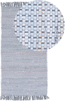 Teppich grau 80x150 cm Kurzflor BESNI