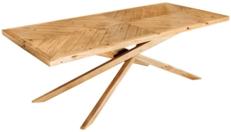 riess-ambiente Esstisch WOOD SCULPTURE 200cm natur · Konferenztisch aus recyceltem Massivholz (Einzelartikel, 1-St), 6-8 Personen · Pinienholz · Sterngestell · Landhausstil