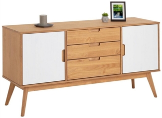 IDIMEX Sideboard TIVOLI, moderne Kommode mit 2 Türen und 3 Schubladen, Skandi gebeizt/weiß