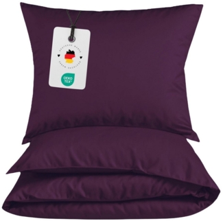 Carpe Sonno Bettwäsche Mikrofaser Bettwäsche 135x200 155x220 200x200 Einfarbig Atmungsaktiv, Mikrofaser, 2 teilig, Uni Bettbezug 135x200 Lila - Super soft & Oeko-Tex Zertifiziert