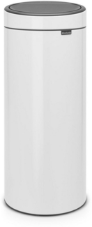 Brabantia Touch Bin, Mülleimer, Abfalleimer, Papierkorb in White, 30 Liter, 115141