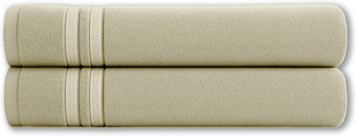 2er-Set Duschtücher 70x140cmcm Taupe 100% Baumwolle, 450g/m² extra saugfähig