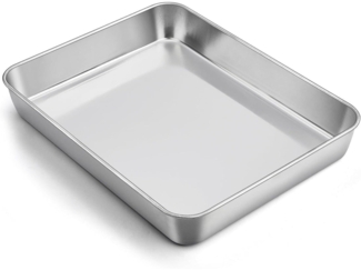 TEAMFAR Edelstahl Backblech Rechteckig 31,6x24,7x4,8cm Kuchenform