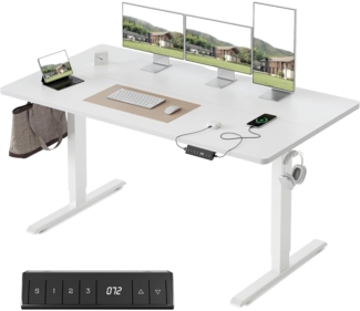 FEZIBO Höhenverstellbarer Schreibtisch 140x60 cm Elektrisch Stehpult
