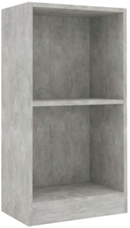 vidaXL Bücherregal Betongrau 40x24x75 cm Holzwerkstoff 800823