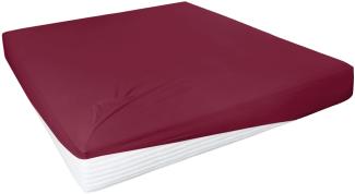 Hahn Haustextilien Elasthan-Feinjersey-Spannlaken Royal Größe 90-120x200-220 cm bordeaux