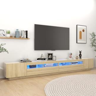 vidaXL TV-Schrank mit LED-Leuchten Sonoma-Eiche 300x35x40 cm 3081927