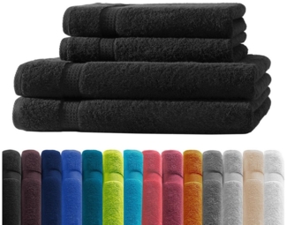 Zestri Handtücher COMFORT Handtücherset aus Baumwolle, saugstark weich, Frottee, 2x Handtuch & 2x Duschtuch, Duschtuch Saunahandtuch Gästehandtücher Badetuch Handtücher Set