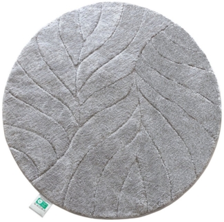 Floordirekt Badematte Maris, ausfranssicher, verschiedene Farben, aus weicher Mikrofaser, Höhe 30 mm, rutschhemmend beschichtet, fusselfrei, Polyester, Rund, 120cm Durchmesser, für Fußbodenheizung geeignet