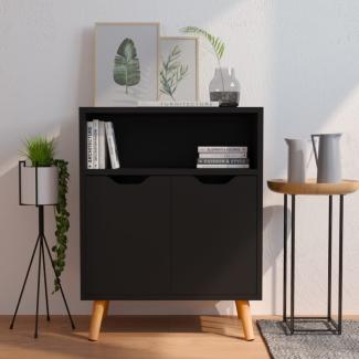 vidaXL Sideboard Schwarz 60x30x72 cm Holzwerkstoff 326823