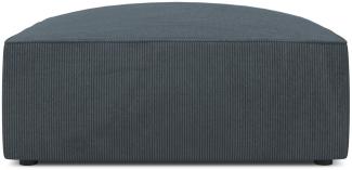 Micadoni Pouf Hocker Ruby | Bezug Blue | Beinfarbe Black Plastic