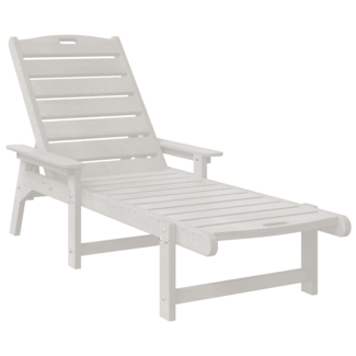 vidaXL Sonnenliege Weiß 53x162x98.5 cm HDPE 42006637