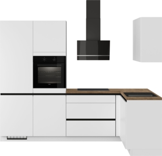 IMPULS KÜCHEN Winkelküche "Dublin", Ausrichtung wählbar, Schubkästen mit Soft-Close, vormontiert, wahlweise mit E-Geräten, mit Vollauszug, Breite 460 cm