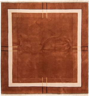 Morgenland Nepal Teppich quadratisch - 250x250 cm - braun