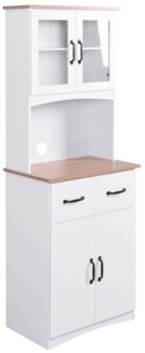 HTI-Living Midischrank Küchenbuffet Landhausstil Weiß (Stück, 1-St, 1 Küchenschrank) Buffetschrank Anrichte