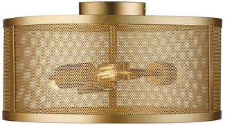 Deckenleuchte, Käfig Optik, gold-farben, 45 cm