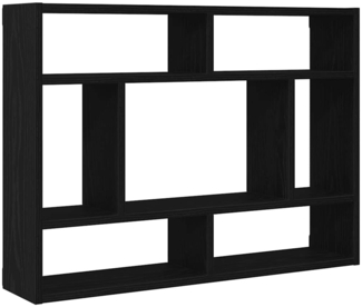 vidaXL Wandregal Schwarz Eichen-Optik 75x16x55 cm Holzwerkstoff 862047