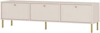 Selsey 'Oktio' TV-Möbel 3-türig, sandbeige, ca. 50 x 180 x 41 cm