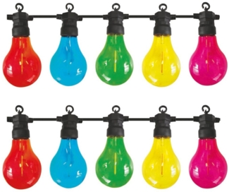 Luxform Lichterkette 24V-Lichterkette Maui - mit 10x farbigen LED, Überall aufhängbar, drinnen und draußen