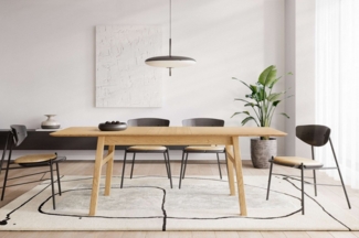 Woodman Esstisch Curved, Scandi Design, Breite 180 cm, ausziehbar auf 220 cm
