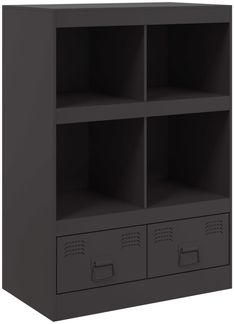 vidaXL Highboard Schwarz 67x39x95 cm Stahl 841799