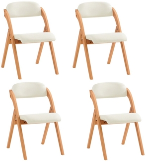 SoBuy Klappstuhl DE-FST92, Esszimmerstuhl Ergonomisch, faltbar, Küche Balkon Büro, Klappstuhl Küchenstuhl mit Rückenlehne, Campingstuhl, Holzstuhl