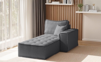 Ottomane Modul SANDE Stoff Alpine Anthrazit Seite Rechts
