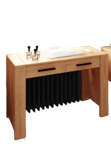 Schreibtisch Lubic aus Kernbuche massiv111x78x45 mit 2 Schubladen und Holzbeinen