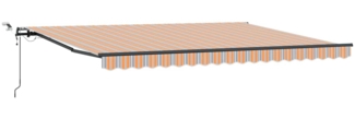 vidaXL Einziehbare Markise with Mehrfarbig 450 × 300 cm Stoff 3330934