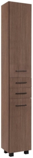 welltime Hochschrank Trento, verschiedene Ausführungen und Farben Badmöbel, Seitenschrank Breite 30 cm, viel Stauraum, Made in Germany