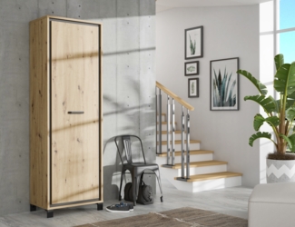 'Trondheim' Garderobenschrank in Artisan Eiche, 1-türig