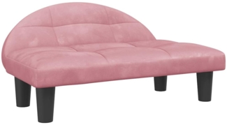 vidaXL Hundebett Rosa 70x52x30 cm Samt