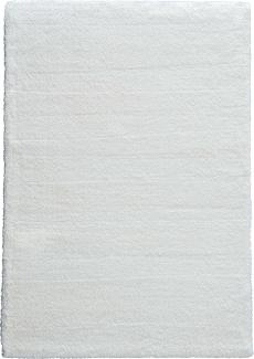 Teppich in Weiß aus 100% Polyester - 190x133x3cm (LxBxH)
