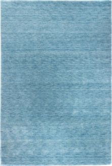 Morgenland Gabbeh Teppich - Uni - rechteckig - 140 x 70 - Hellblau